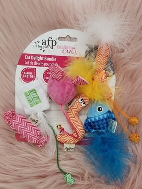 Brand New AFP ALL FOR PAWS CAT DELIGHT BUNDLE CATNIP CAT TOY
